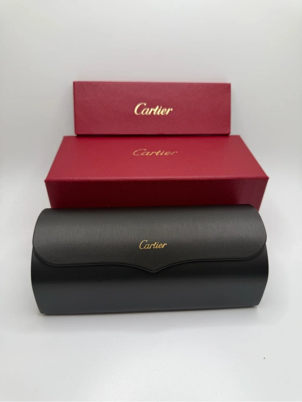 Cartier Gold Frame Sunglasses with Reflective Tinted Lenses